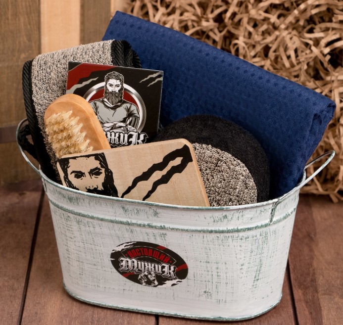 Набор подарочный Этель 'Мужик', полотенце и аксессуары, 7546534