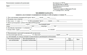 Медицинская карта амбулаторного больного , А5 , 100 листов , газетка, КЖ-412/3