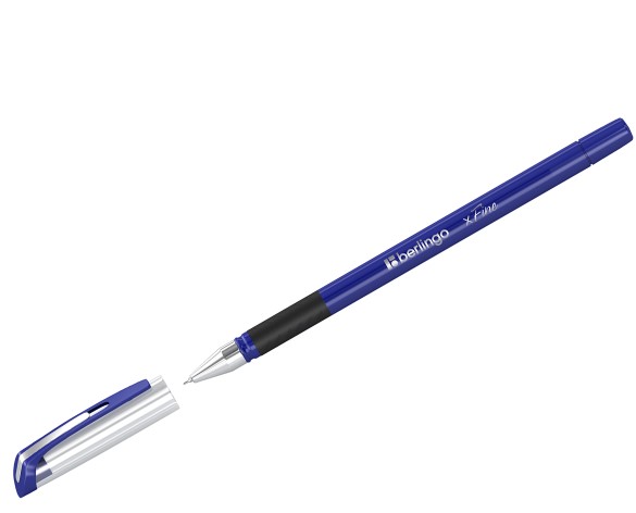 Ручка шариковая Berlingo 'xFine', синяя, 0.3 мм., грип, CBp_03500