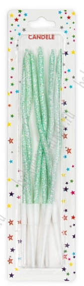 Свечи праздничные спираль, (6 шт/уп), 777-403