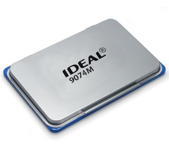 Штемпельная подушка Ideal, 160х90 мм, синяя, металлическая, 9074M IDEAL