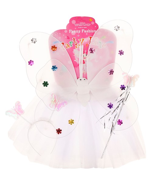 Карнавальный набор 4в1 'Нежная фея' (юбка,крылья, ободок, палочка), КРК-6266