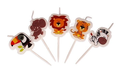 Свечи для торта Миленд 'Зоопарк' 5 шт., пластик уп., европодвес, С-6022