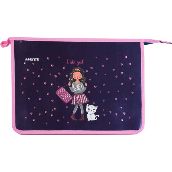 Папка для тетрадей 'deVENTE.Cute Girl', А4 , на молнии, 8053211