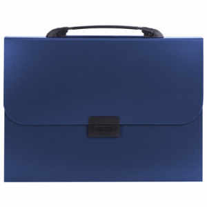 Папка-портфель "BRAUBERG.Energy", А4 , (330х256х32 мм) , 7 отделений , цвет синий, 222572