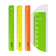 Линейка 20 см ,'СТАММ.Neon', цвета неоновые ассорти, ЛН11