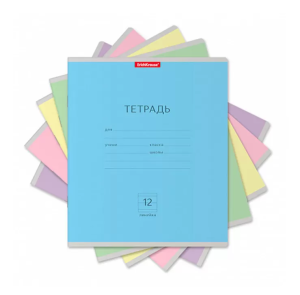 Тетради А5, 12л., ЛИНИЯ школьная классика "ErichKrause", цвета ассорти