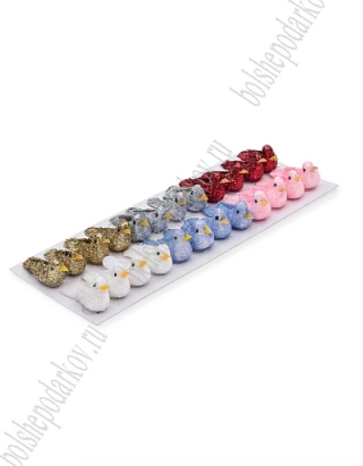 Птички декоративные 2,8 см (24 шт) SF-7838, микс №2, 712-004