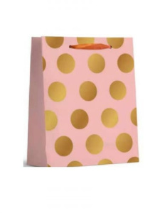 Пакеты подарочные Drim cards "Милый горошек" 18х23х10 М матовая ламинация фольга ассорти