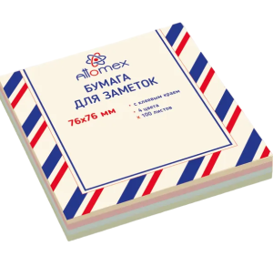 Клейкая бумага для заметок "Attomex" 76x76 мм , 100 листов , офсет 75 г/м²,  2010203