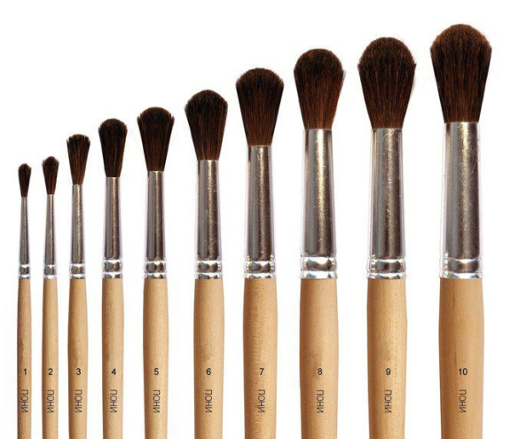 КИСТЬ ХУДОЖЕСТВЕННАЯ- ПОНИ №8  'ASMAR', AR-8П