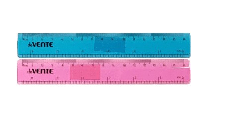Линейка пластиковая 'deVENTE' 16 см, с индивидуальной маркировкой, полупрозрачная цветная, 5091318