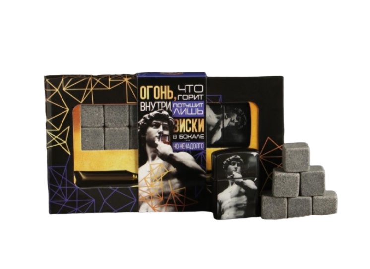 Подарочный набор 'Горяч', камни (6 шт;уп), зажигалка и щипцы в комплекте, 5427144