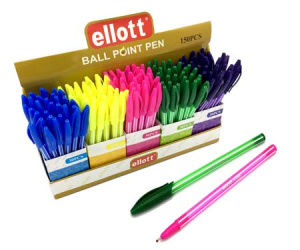 Ручка шариковая "ELLOTT", полоска , синяя , 0,7 мм , на маслянной основе, 555/556