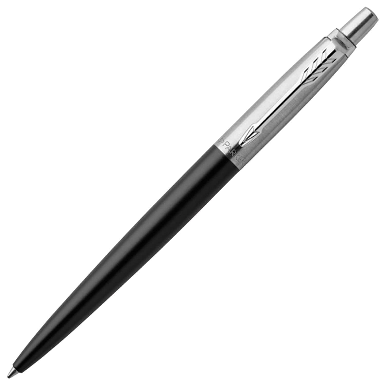 Ручка шариковая Parker 'Jotter Plastic CT', корпус черный, детали нерж.сталь, синяя, 2096873
