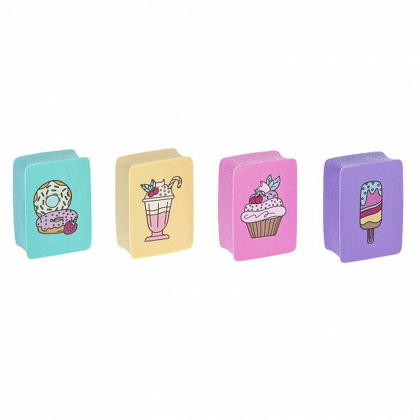 Ластик Hatber 'Sweets' 28х18х9мм, ассорти, ER_072699