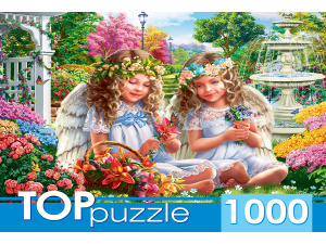 TOPpuzzle. ПАЗЛЫ 1000 элементов. Два нежных ангелочка, ХТП1000-2176