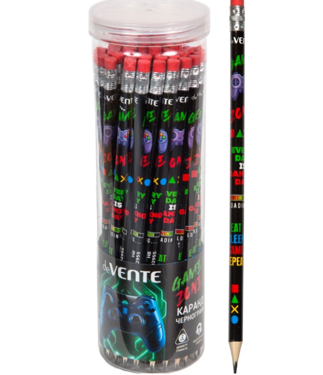 Карандаш чернографитный 'deVENTE. Gamer' HB, диаметр грифеля 2 мм, трёхгранный, 5032504