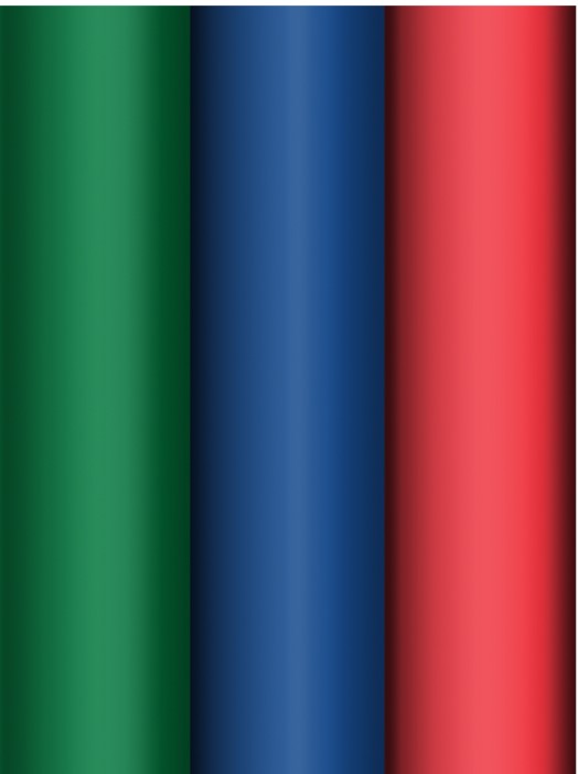 Упаковочная бумага глянц. 70х100см, MESHU Standard colors, 80г/м2, ассорти 3 дизайна, MS_66824