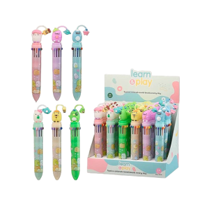 Ручка шариковая автоматическая "Basir.Зверюшки", 12 цв. цвета ассорти, HLL-8112