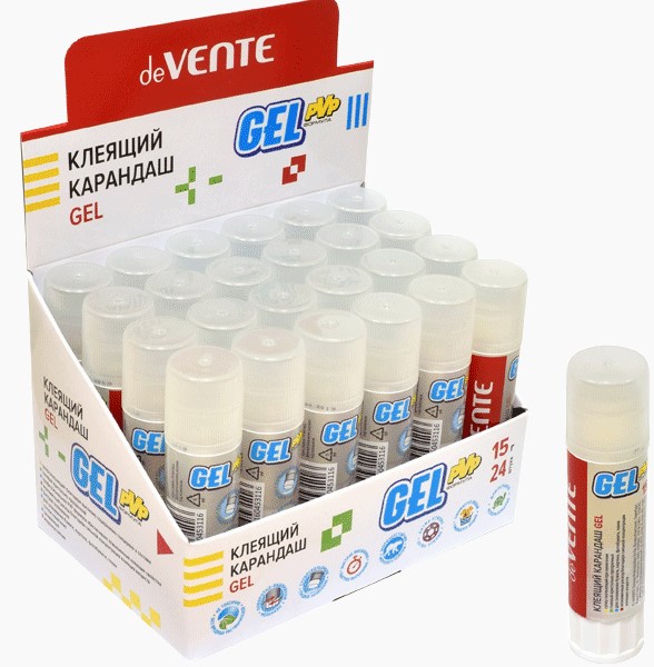 Клеящий карандаш PVP основа 'deVENTE. Gel' 15 г гелевый кристально-прозрачный, 4042053