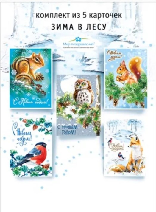 Комплект карточек 'Зима в лесу', 014.350
