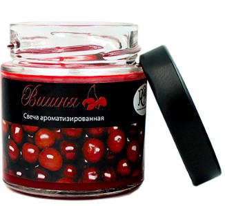 Свеча в банке РСМ, ВИШНЯ, 25ч, 3312007