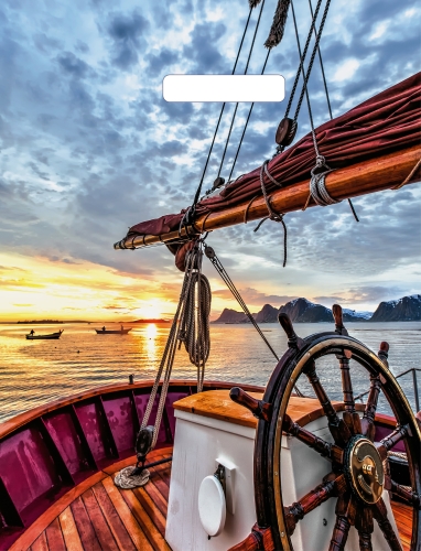 Пакет с вырубной ручкой 31х40см (60) (Морской закат), Глянцевый, ВУР66451