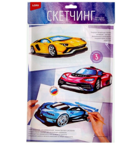 Скетчинг акварелью "Гоночные машины", Рн-037