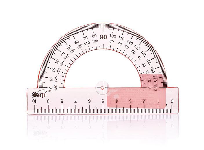 Транспортир пластиковый 10 см, ТП-10