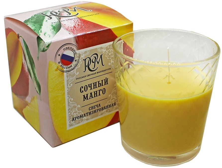 Свеча в стакане РСМ Сочный манго 30 ч 3113024