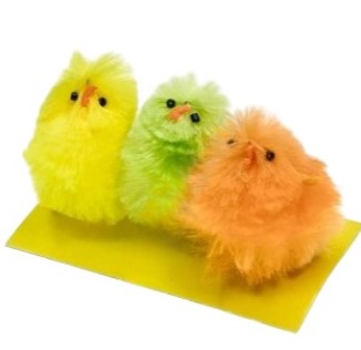 Пасхальный декор 'Цыплята' 4 см (3 шт) № 9, SF-7863, 350-688