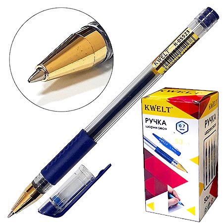 Ручка шариковая 'KWELT' , синяя 0,7 мм, К-05527