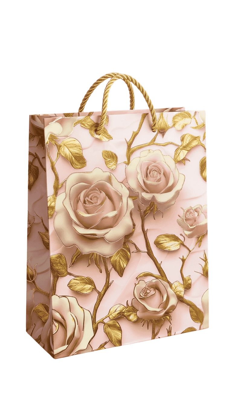 Пакет бумажный подарочный 26х32х10 см, дизайн ассорти, 6605M