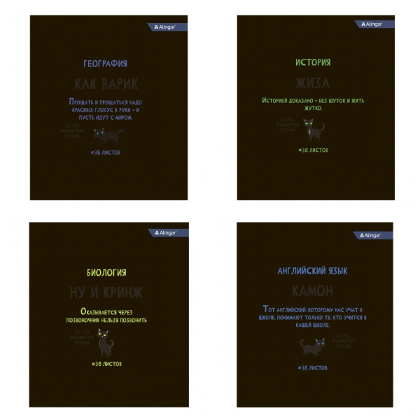 Тетрадь предметная А5, 36 листов, ассорти