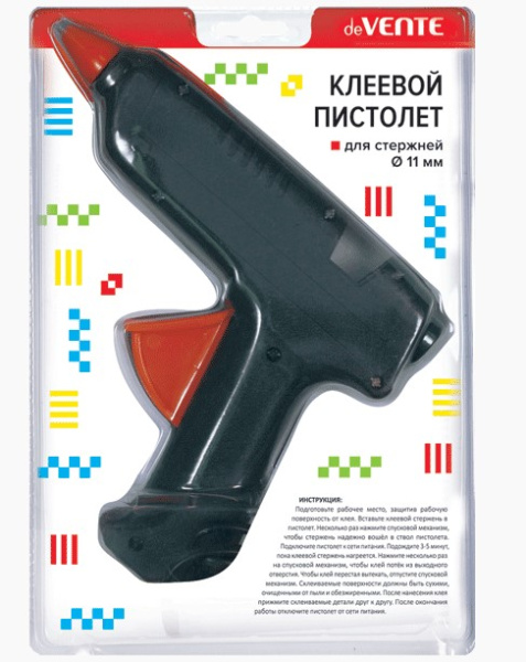 Клеевой пистолет 'deVENTE' 60 Вт, для стержня Ø 11 мм, 2 стержня в комплекте, 4181501