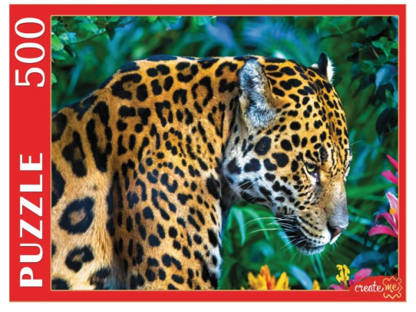 ПАЗЛЫ 500 элементов. ЛЕОПАРД В ТРОПИКАХ, ШТ500-3886