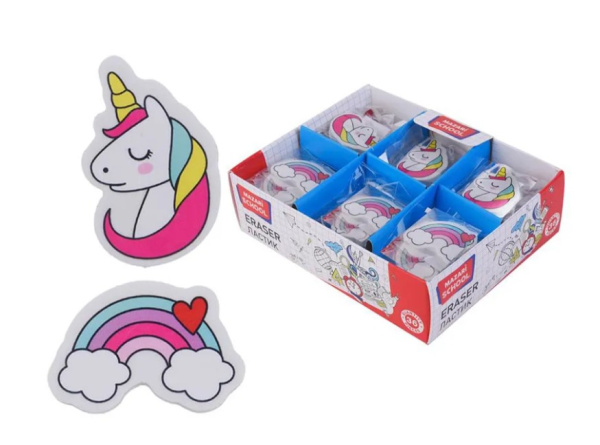 Набор ластиков UNI, термопластичная резина, фигурные, M-6845