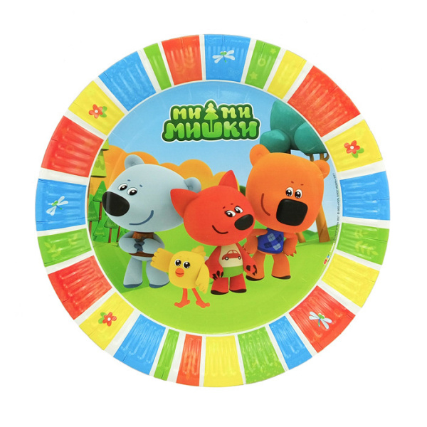 Набор тарелок бумажных 18 см ,'Ми-Ми-Мишки', (6 шт;уп), 701017